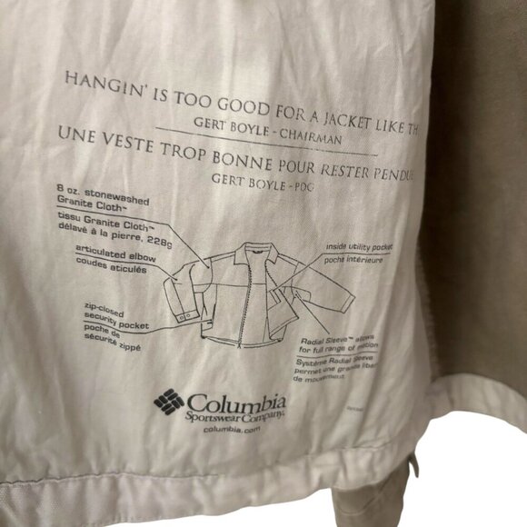 COLUMBIA Utility Jacket Full Zip Dark Khaki Womens Size Large Multiple Pockets - Picture 7 of 10